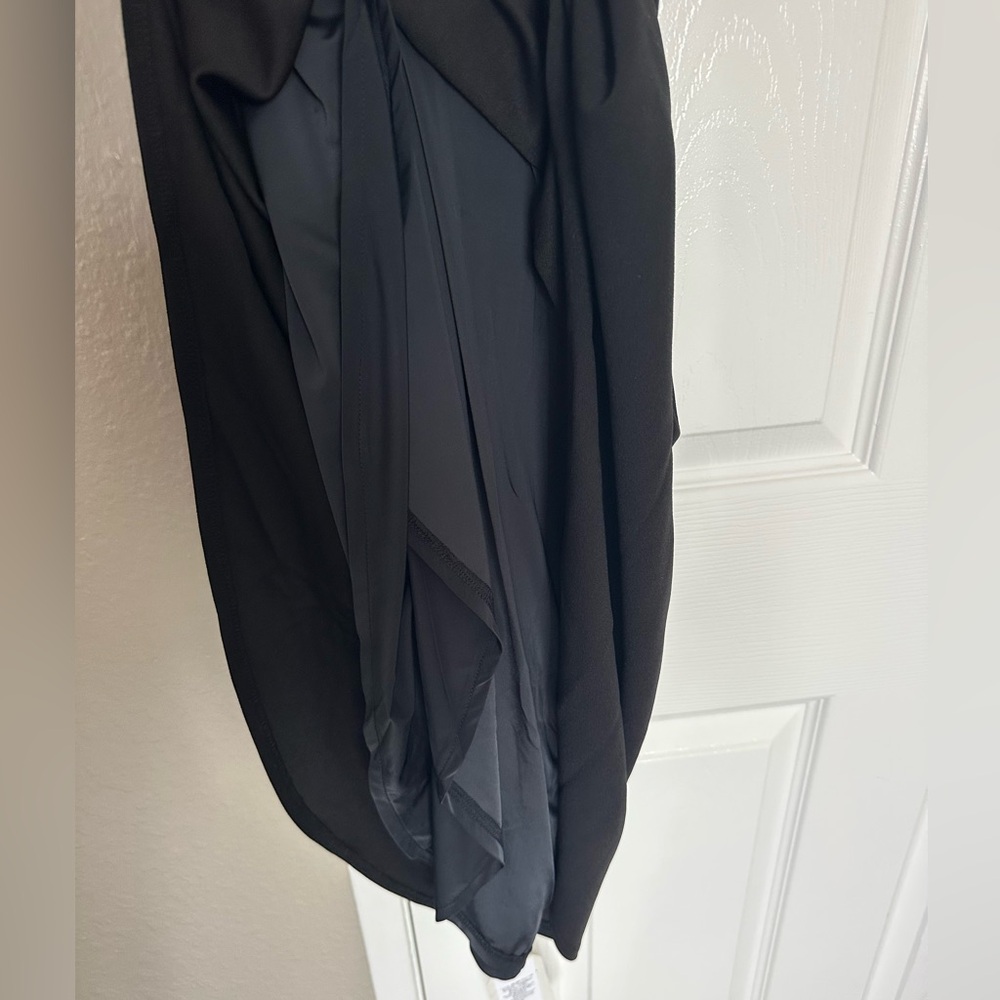 Abercrombie Ruched Front Cutout Asymmetrical Midi Dress - Picture 6 of 10